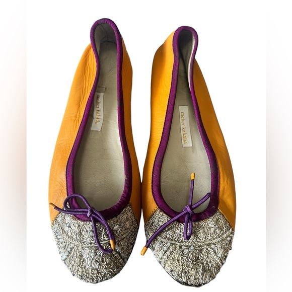 Meher Kakalia Leather Handmade Ballet Flats Shoes - Picture 2 of 4